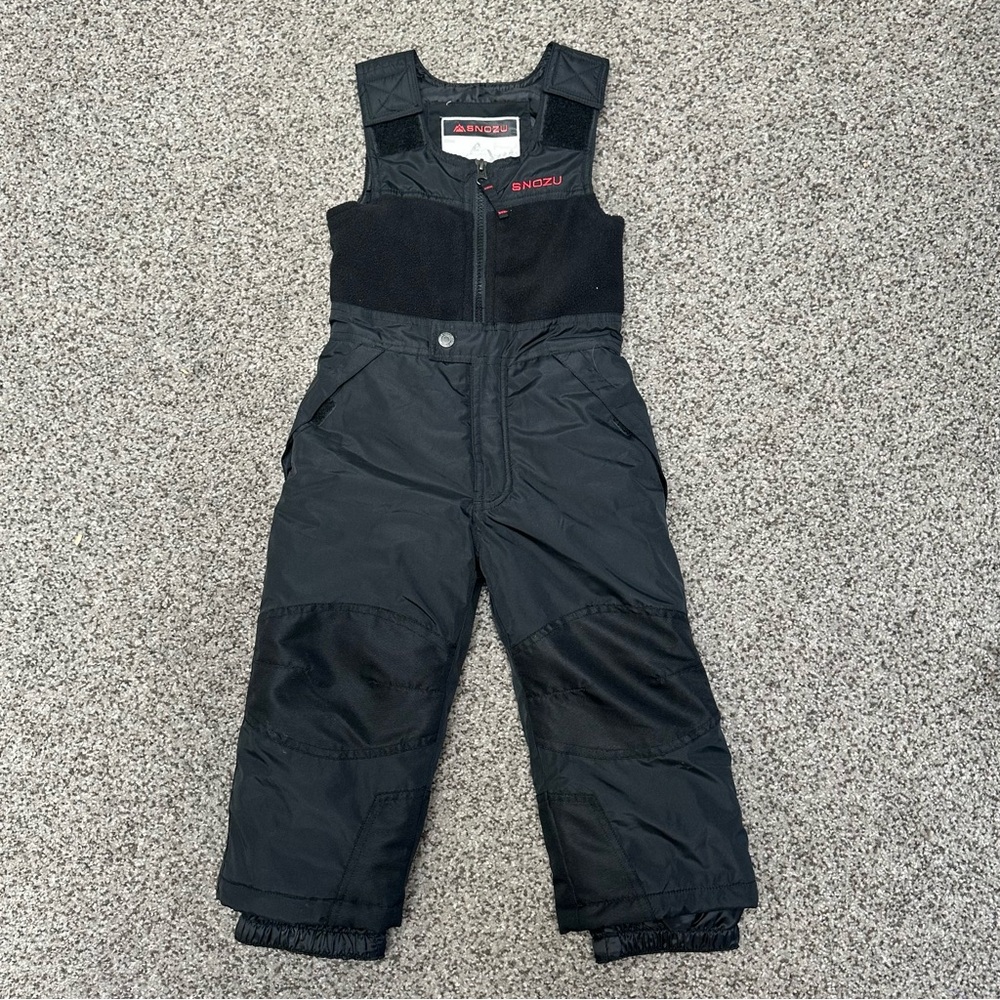 Snozu Toddler Snow Bib Pants – Black, Size 3T